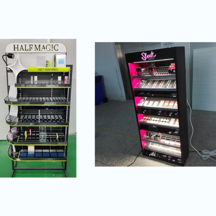 Cosmetics display racks